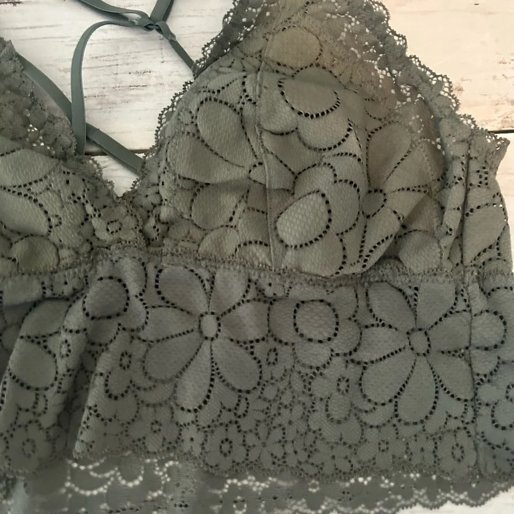 Aerie green bralett Medium lace